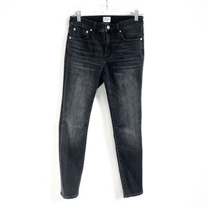 J. Crew 9” Toothpick Skinny Jeans High Rise Charcoal Dark Wash Women’s Size 27